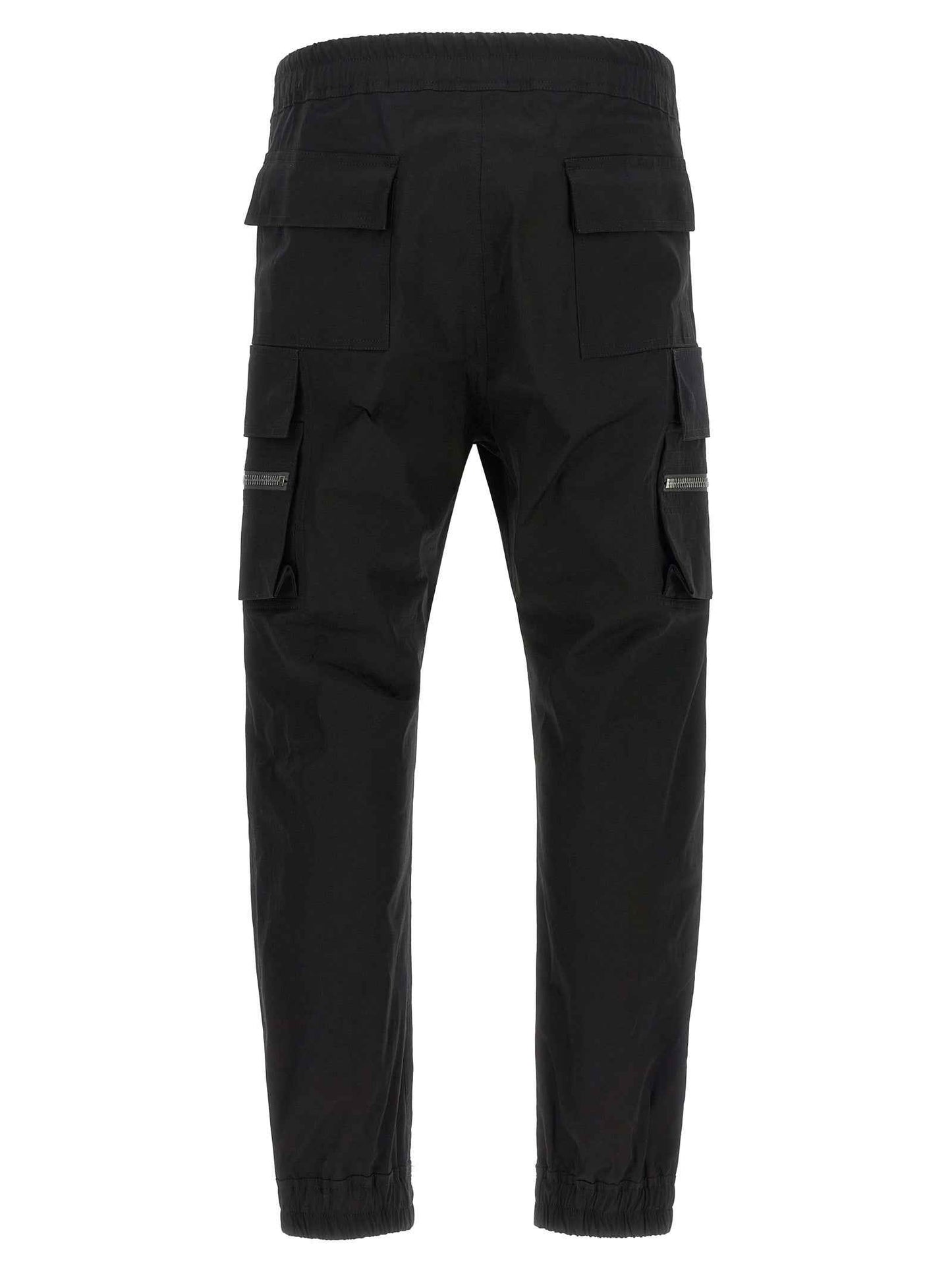 Black Cotton Cargo Pants