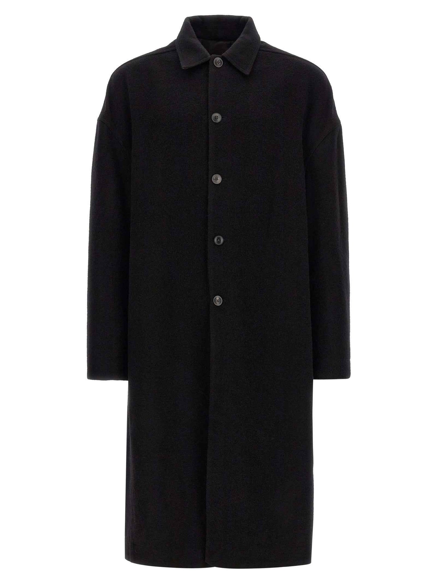 Black Virgin Wool Coat
