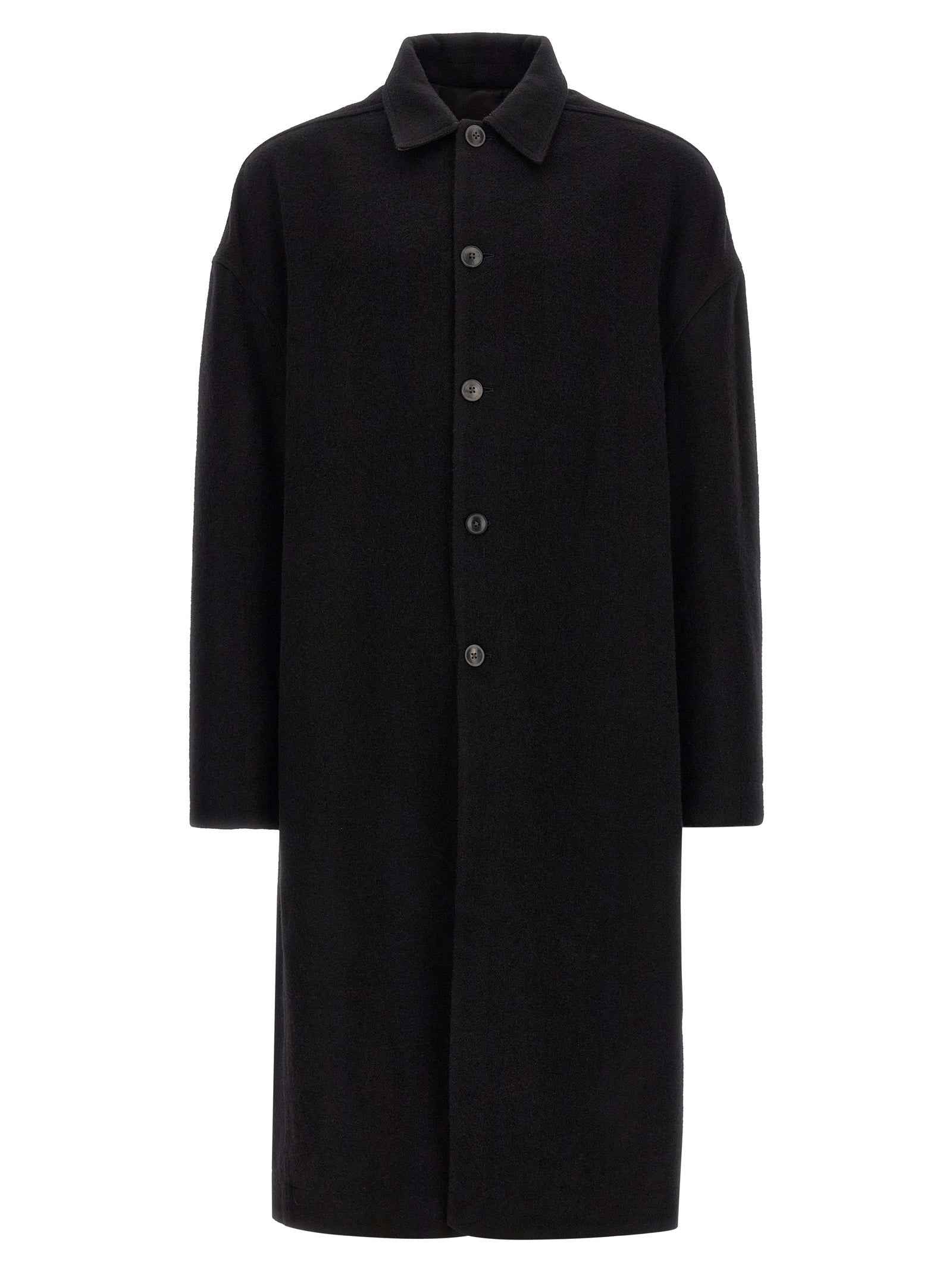 Black Virgin Wool Coat