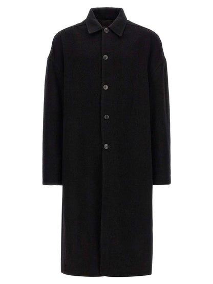 Black Virgin Wool Coat