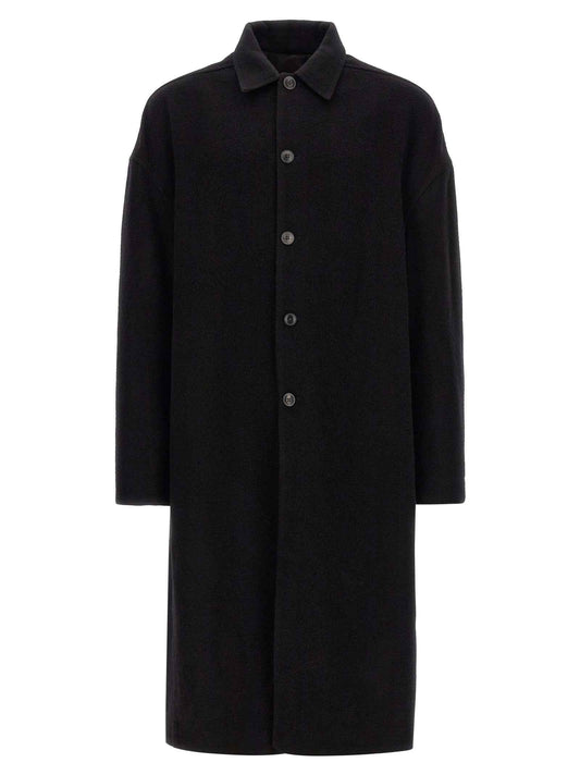 Black Virgin Wool Coat