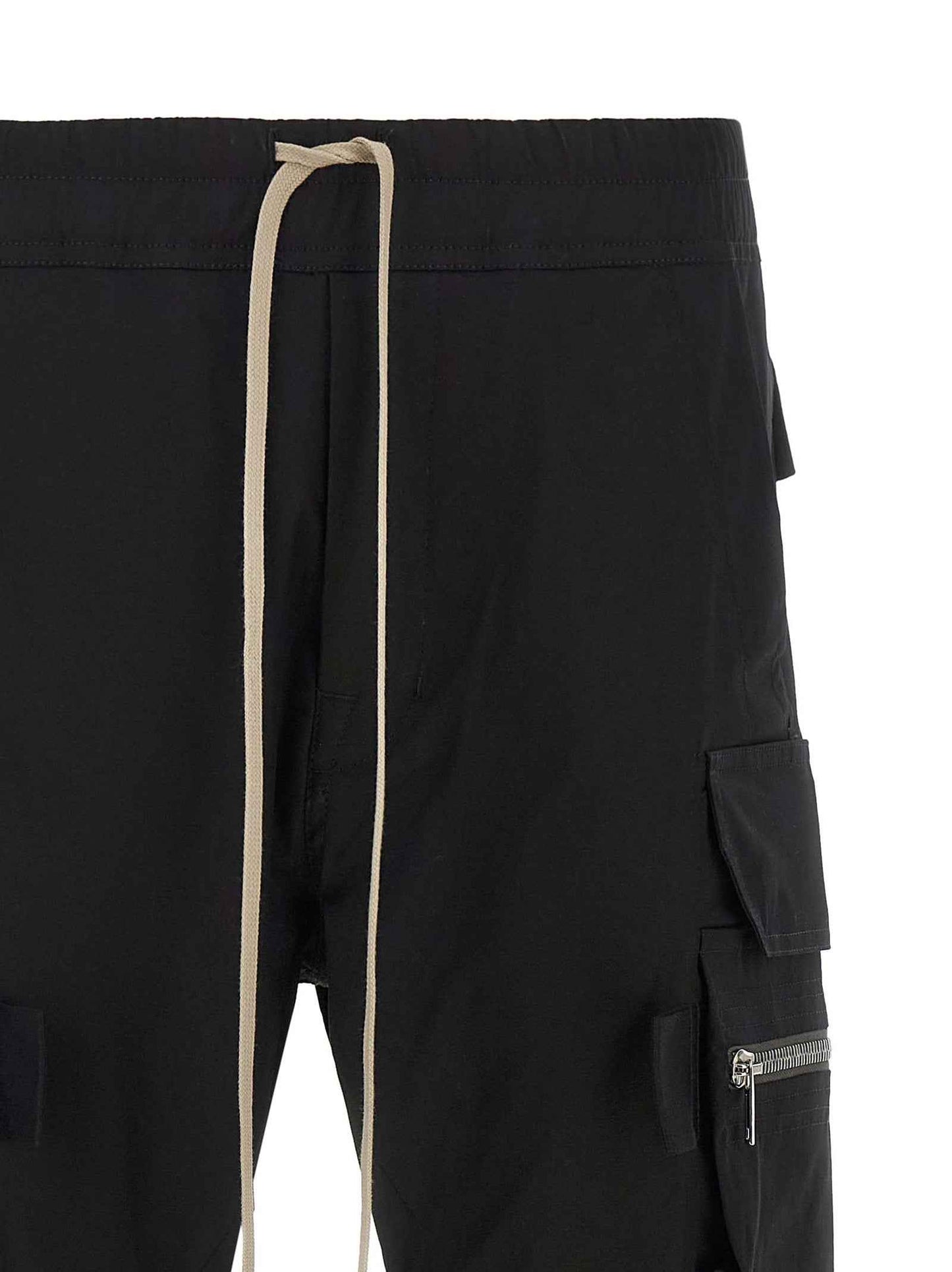 Black Cotton Cargo Pants