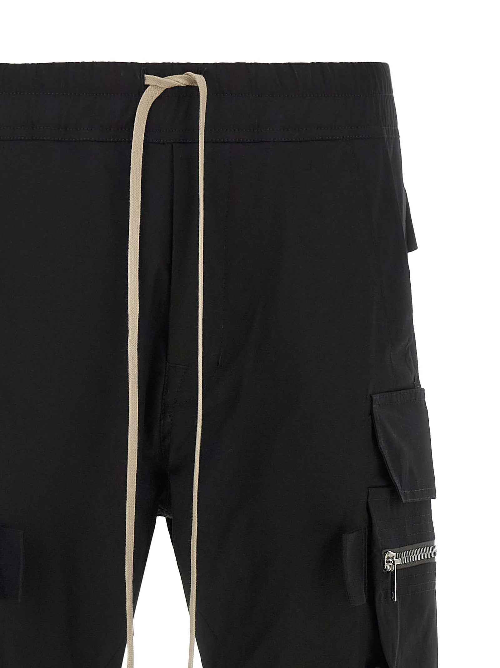 Black Cotton Cargo Pants