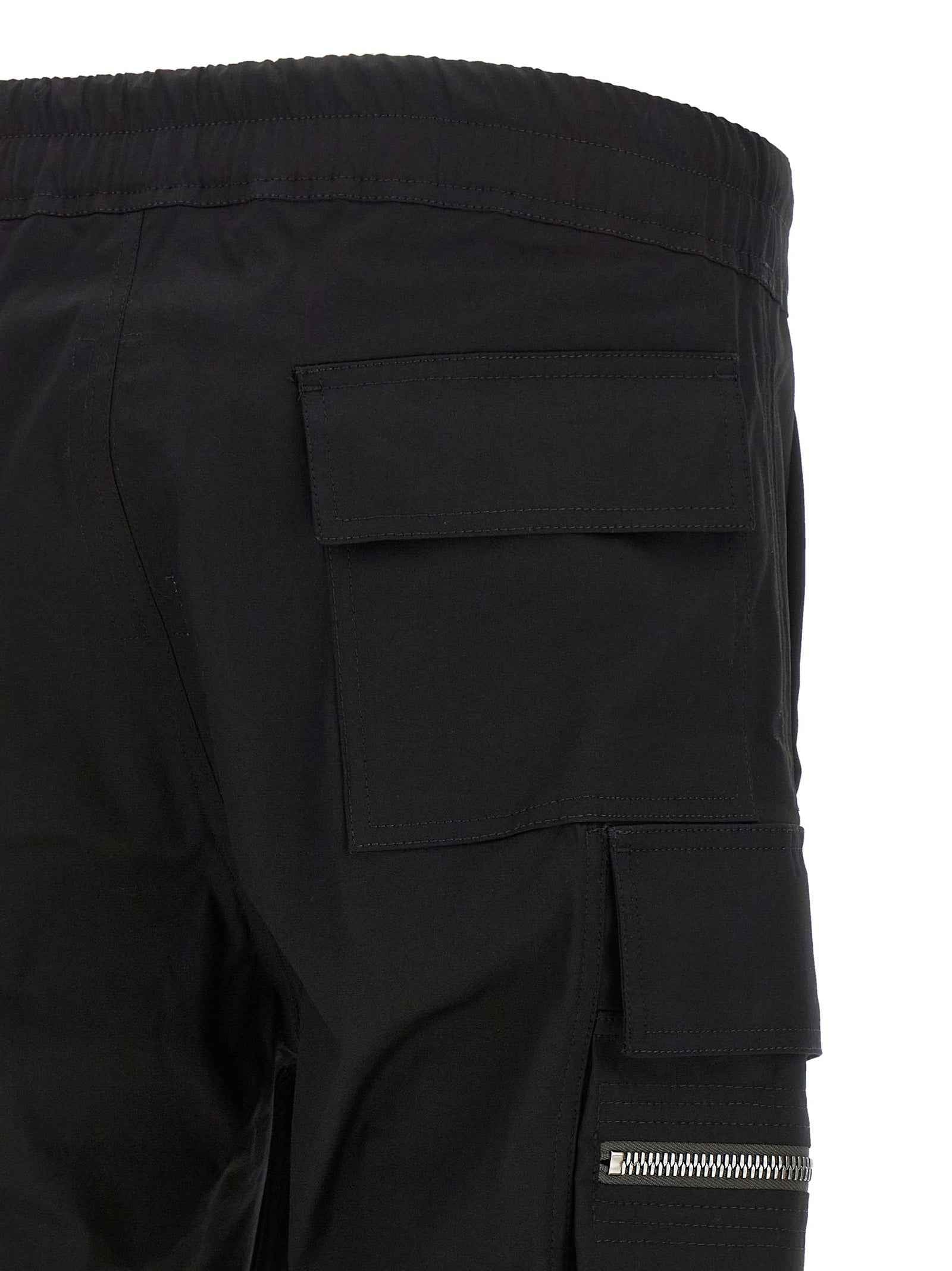 Black Cotton Cargo Pants