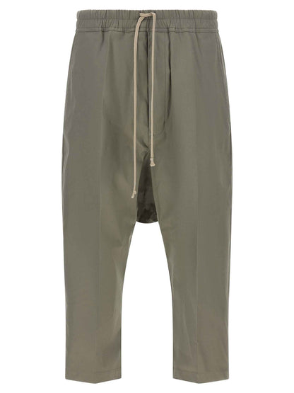 Gray Cotton Cropped Pants