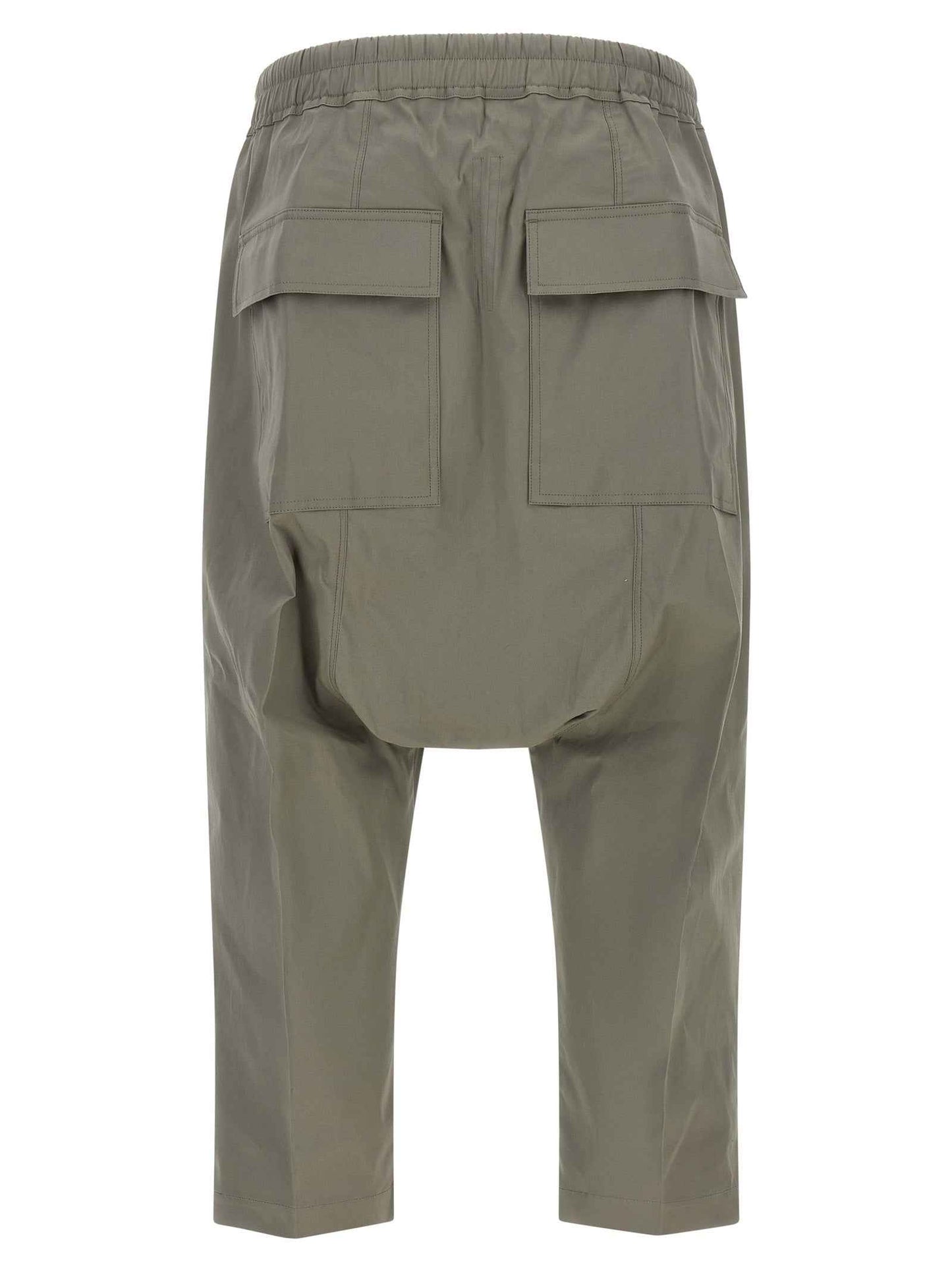 Gray Cotton Cropped Pants
