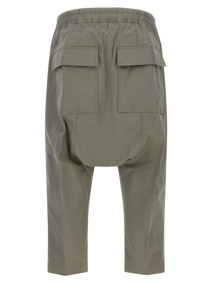 Gray Cotton Cropped Pants