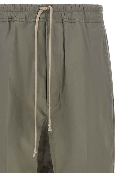 Gray Cotton Cropped Pants