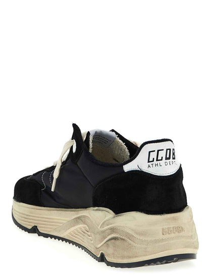 Bicolor Polyester Athletic Sneakers