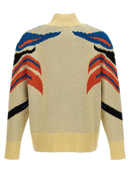 Multicolor Virgin Wool Cardigan