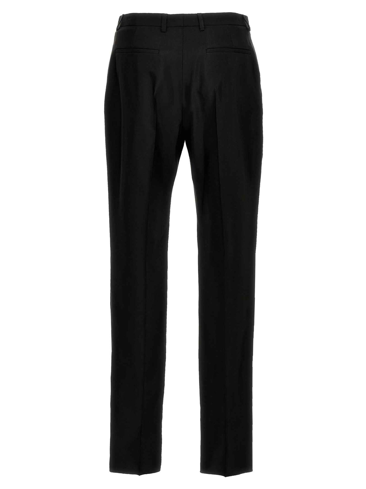 Black Acetate Dress Pants