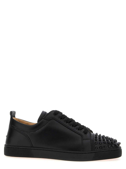 Black Calfskin Low Top Sneakers