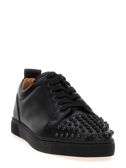 Black Calfskin Low Top Sneakers