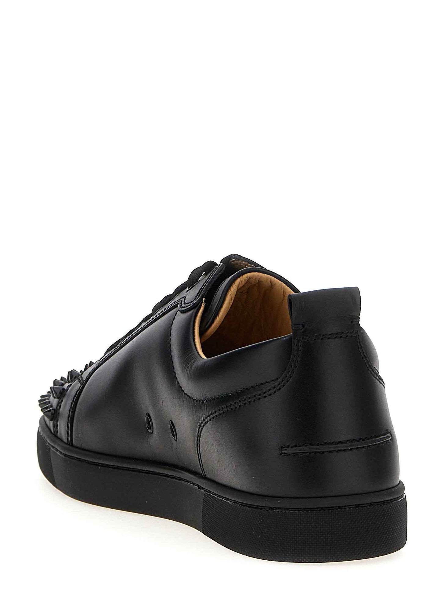 Black Calfskin Low Top Sneakers