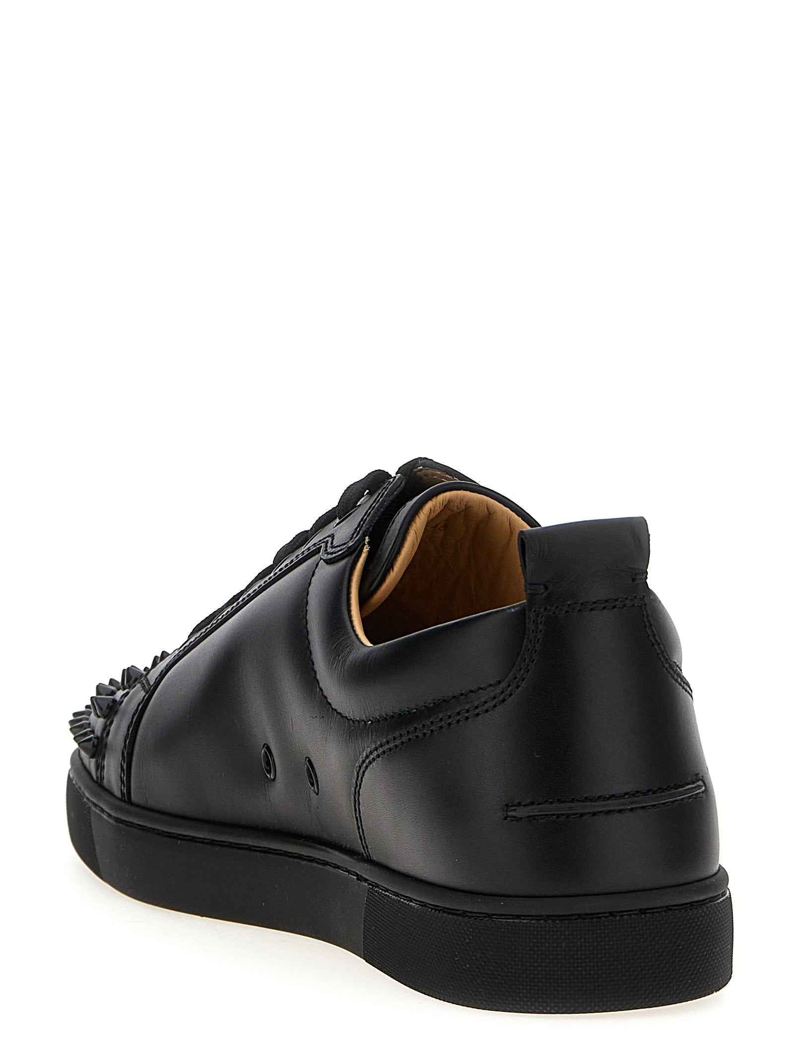 Black Calfskin Low Top Sneakers