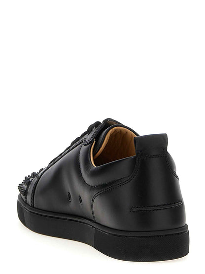 Black Calfskin Low Top Sneakers
