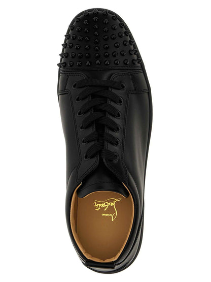 Black Calfskin Low Top Sneakers