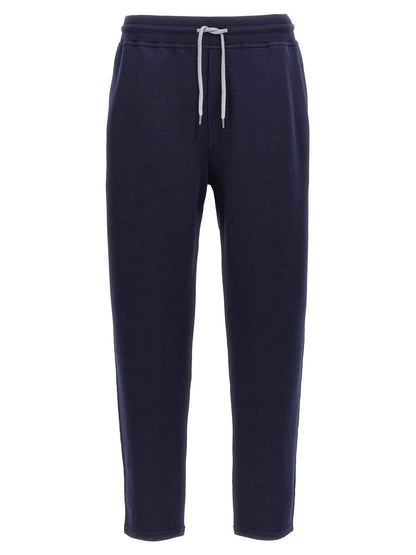 Blue Cotton Joggers (Workout Pants)