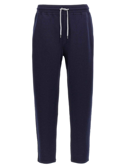 Blue Cotton Joggers (Workout Pants)