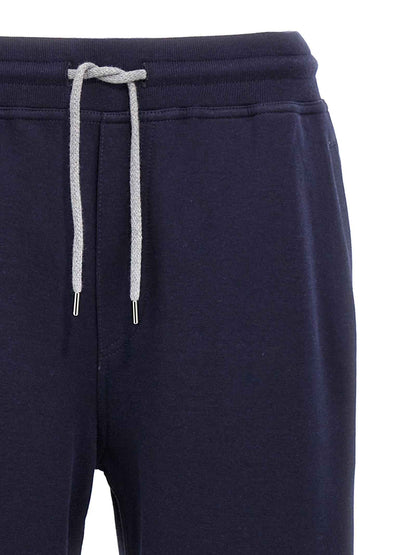 Blue Cotton Joggers (Workout Pants)