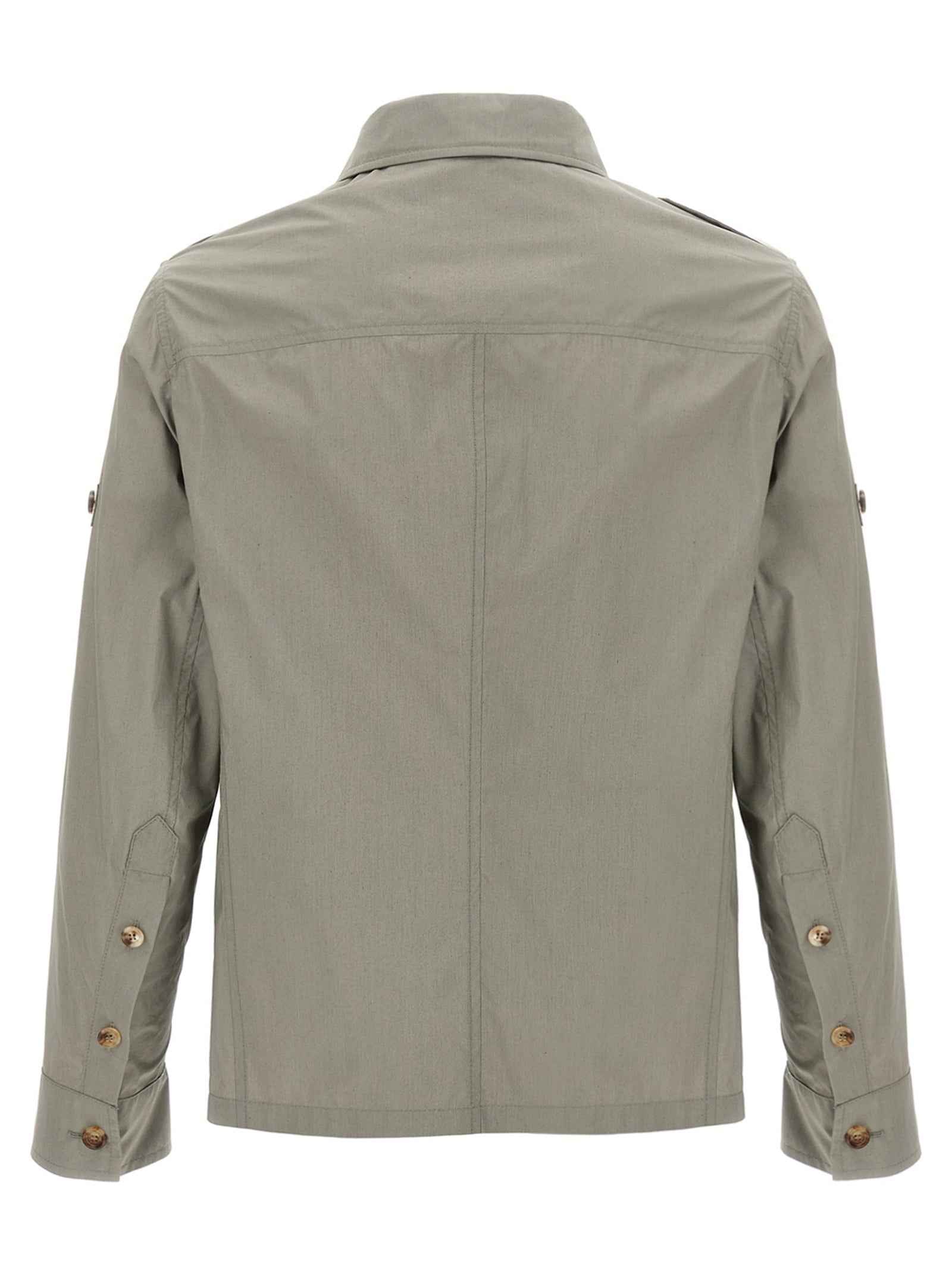 Bicolor Cotton Shell Jacket