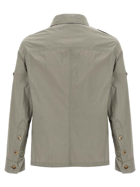 Bicolor Cotton Shell Jacket