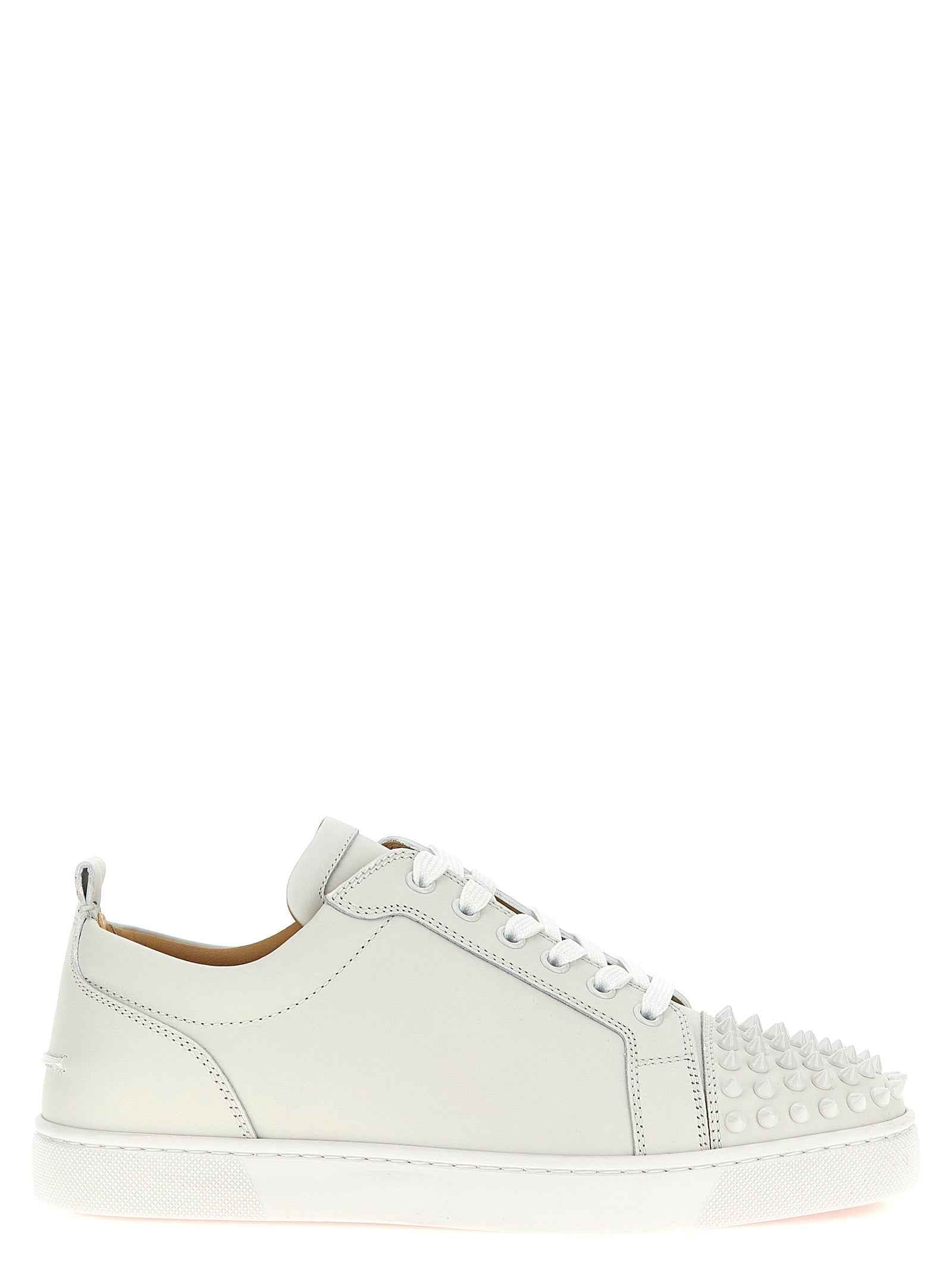 White Calfskin Low Top Sneakers