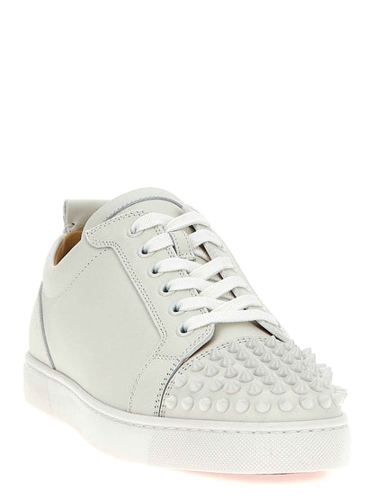 White Calfskin Low Top Sneakers