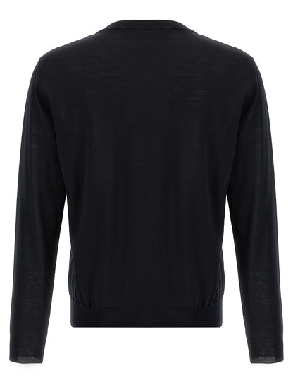 Black Virgin Wool Cardigan