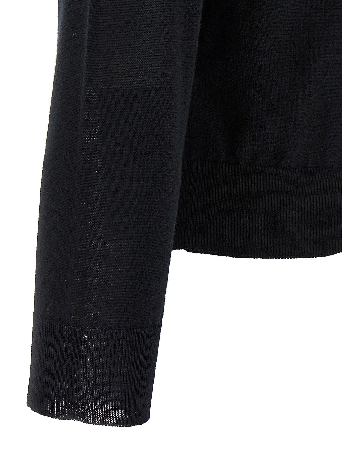Black Virgin Wool Cardigan