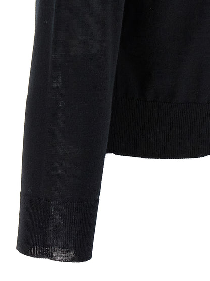 Black Virgin Wool Cardigan