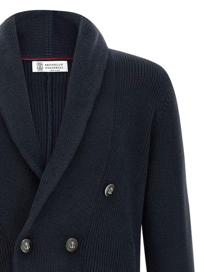 Blue Cotton Cardigan