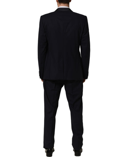 Dark Blue Single Breasted 2 Piece Men Suit