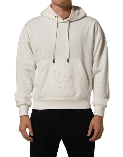 White Logo Hooded PulloverSweatshirt Sweater