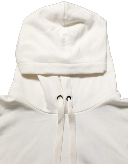 White Logo Hooded PulloverSweatshirt Sweater