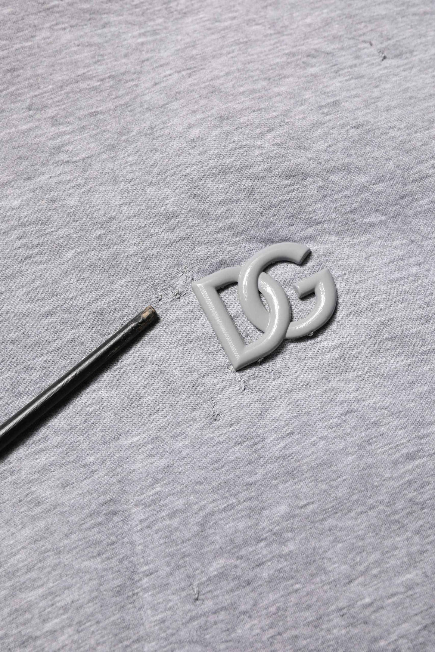 Gray Cotton Logo Hooded Sweatshirt Sweater