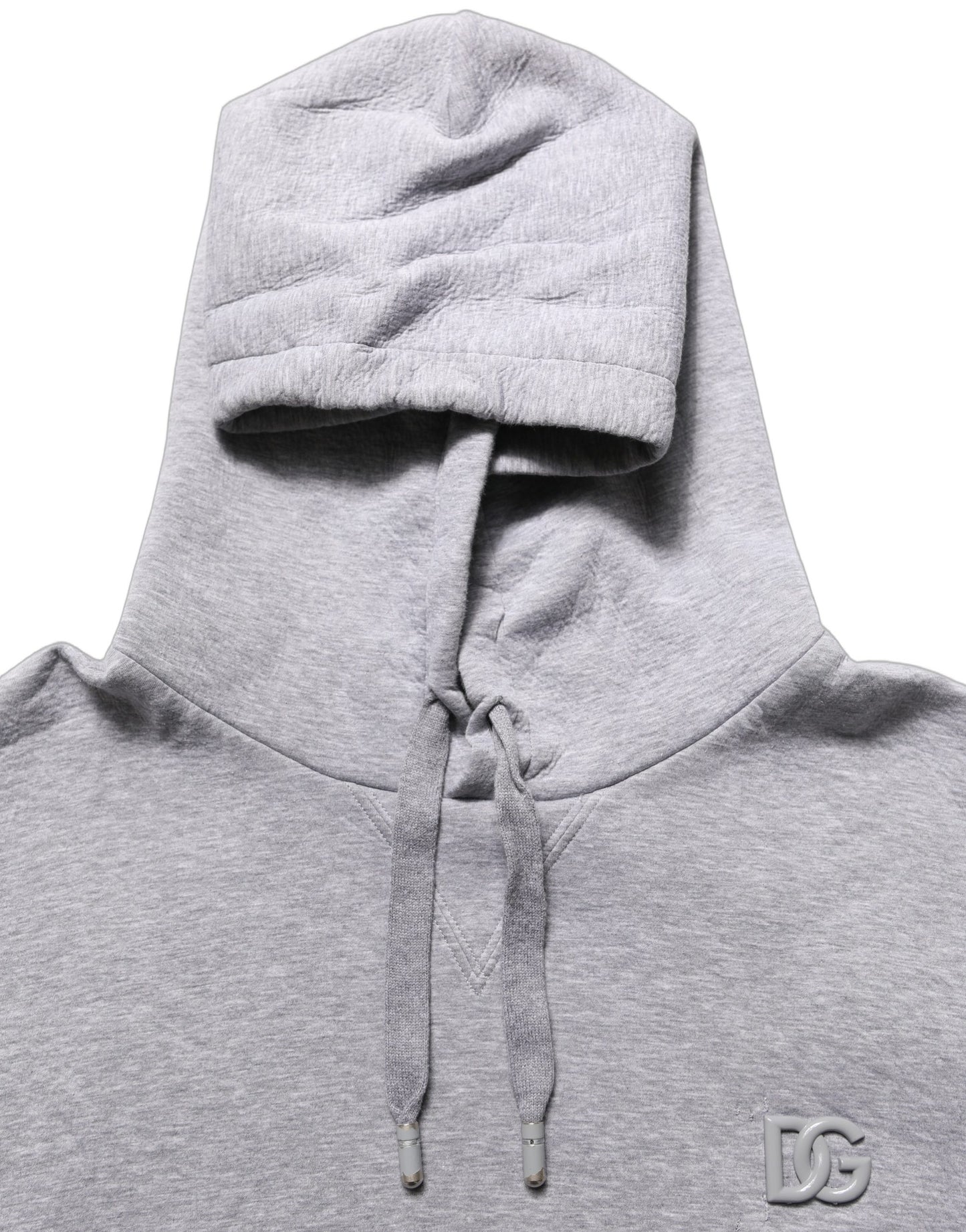 Gray Cotton Logo Hooded Sweatshirt Sweater