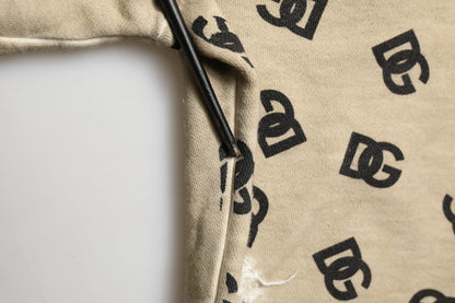 Brown Cotton Logo Hooded Sweatshirt Sweater