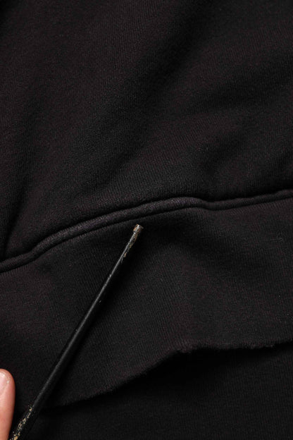 Black Cotton DGVIB3 Hooded Sweatshirt Sweater