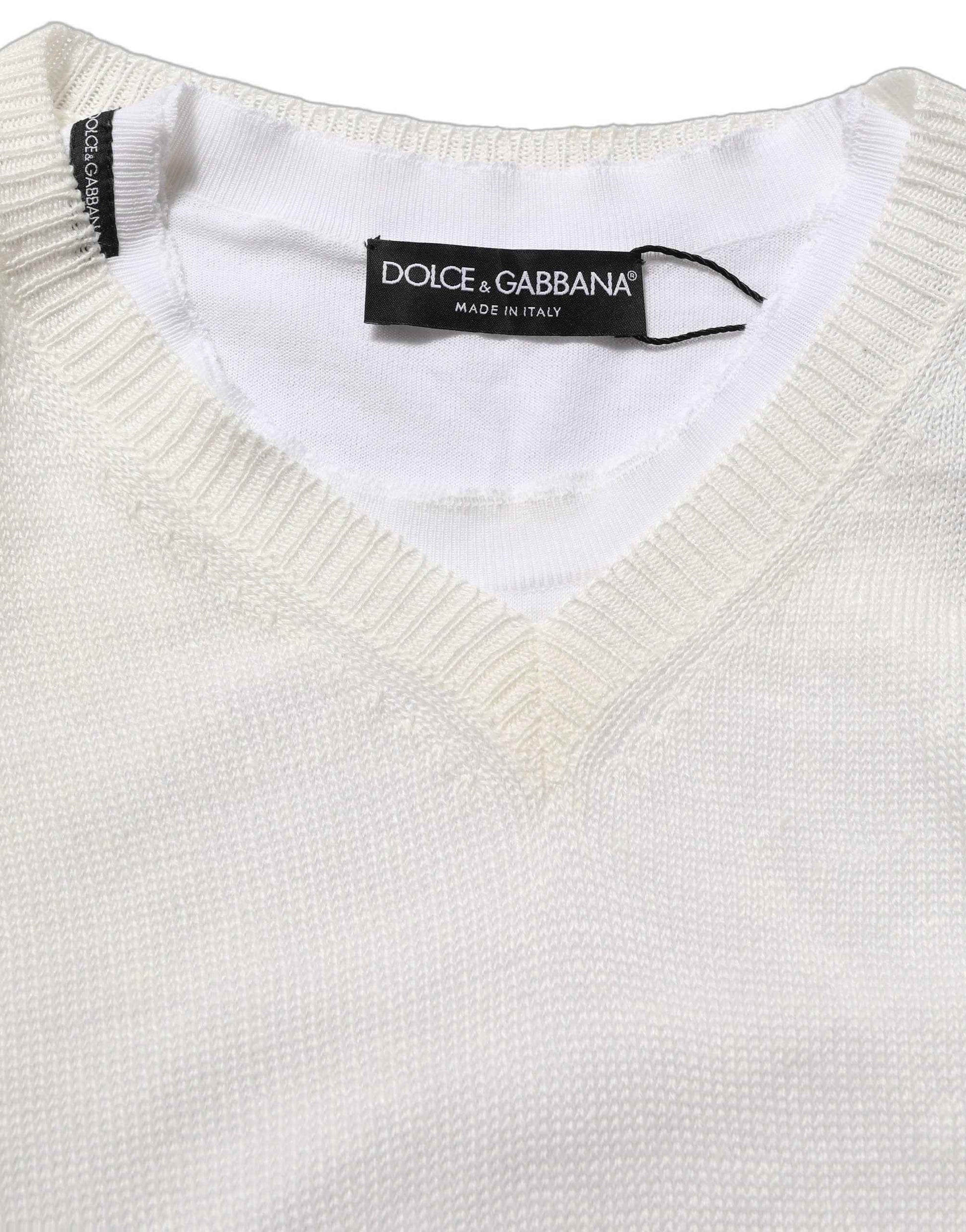 White Flax CrewNeck Layered Pullover Sweater