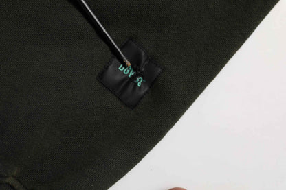 Black Cotton Crew Neck Men Sweatshirt Sweater