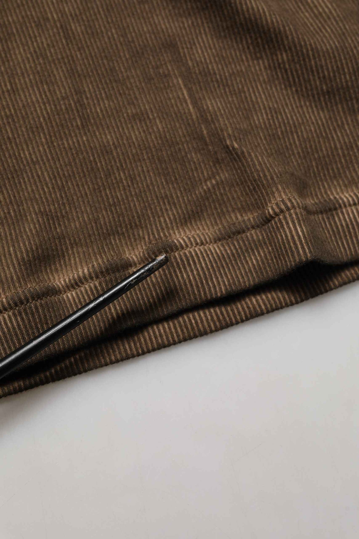 Brown Cotton Buttoned Henley Pullover Sweater