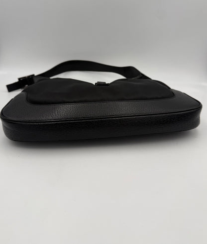 GUCCI JACKIE Leather and Canvas Handbag