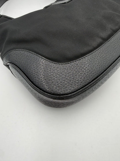 GUCCI JACKIE Leather and Canvas Handbag