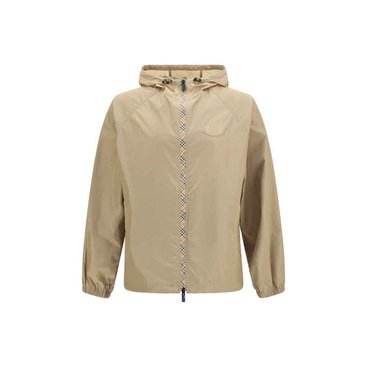 Beige Nylon Shell Jacket