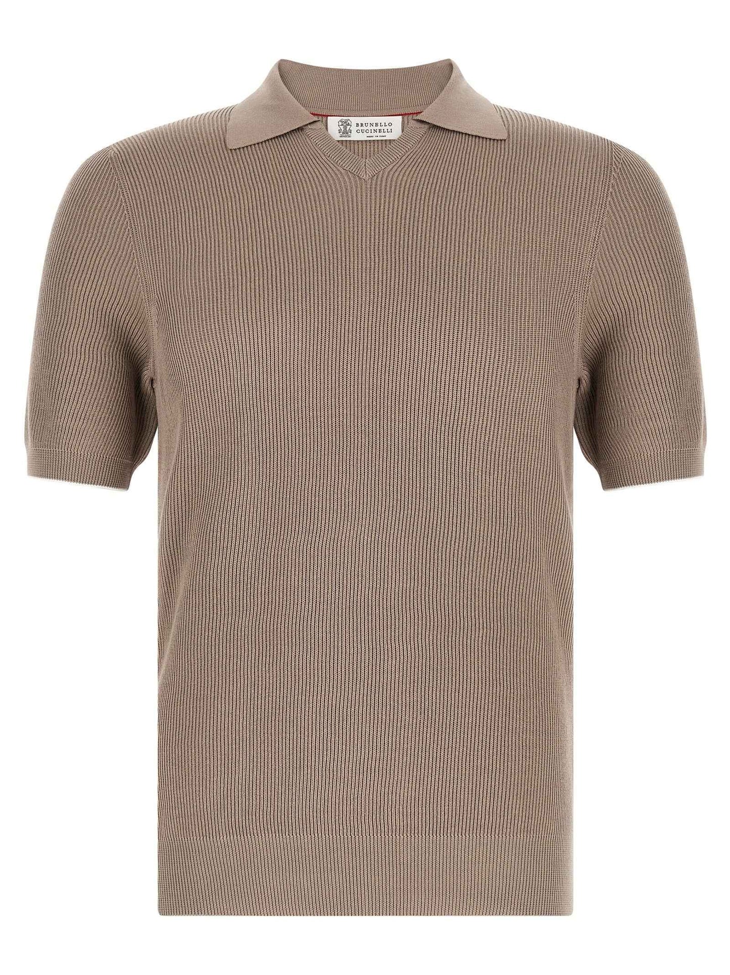 Brown Cotton Polo Shirt