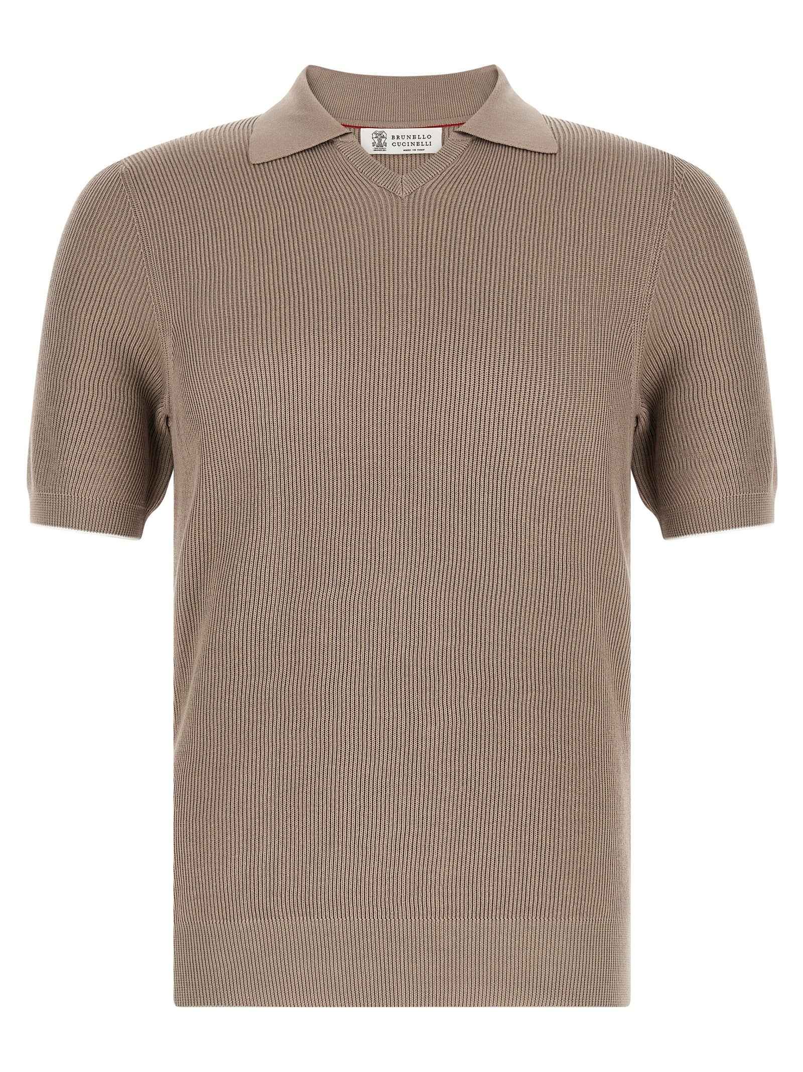 Brown Cotton Polo Shirt