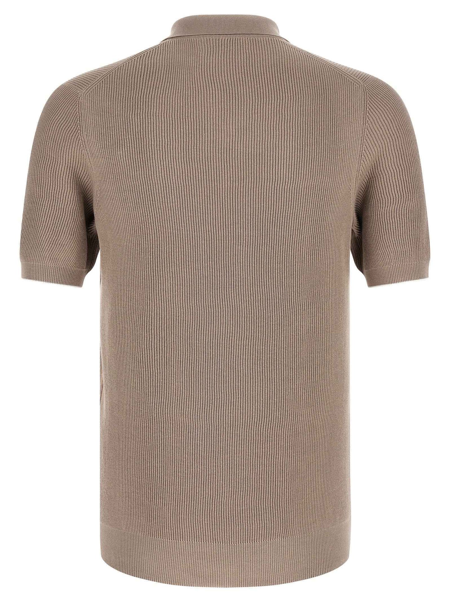 Brown Cotton Polo Shirt