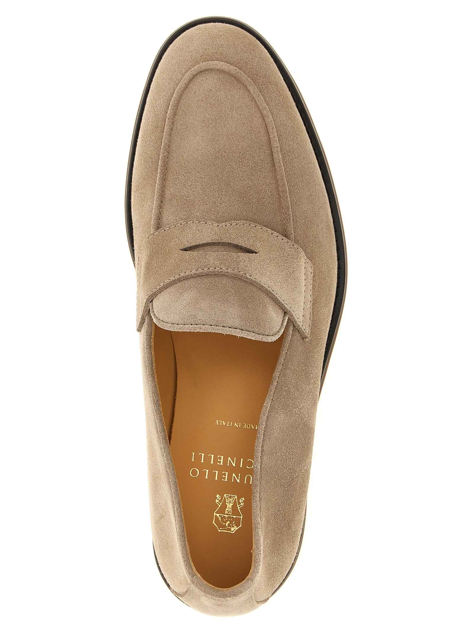 Gray Calfskin Slip-On Loafers
