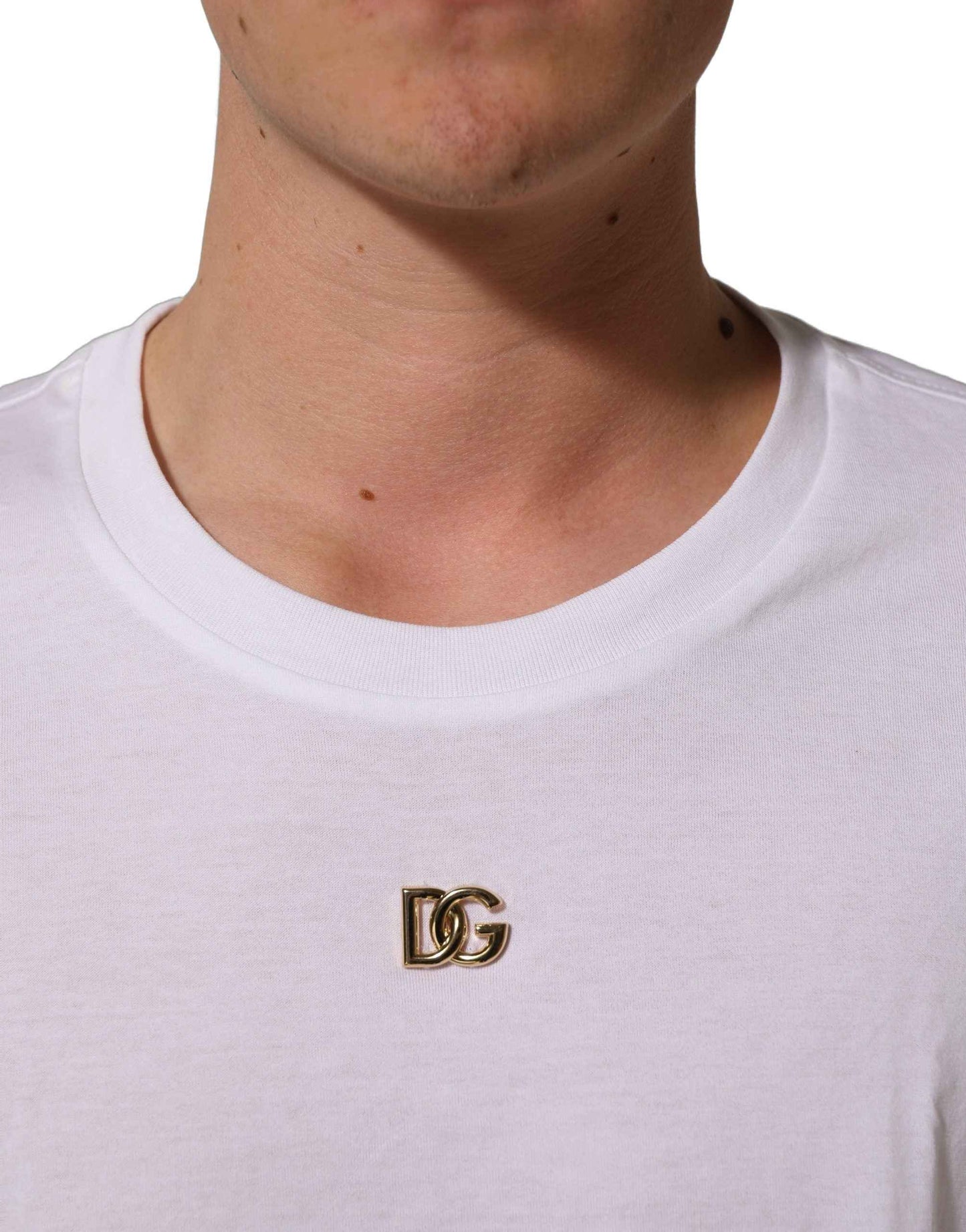 White Metal DG Logo Short Sleeves T-shirt